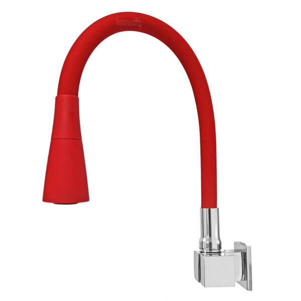 Torneira Gourmet Parede Tubo Cone Vermelho 3496