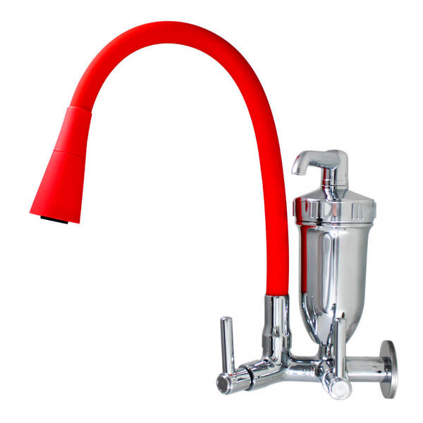 Torneira Gourmet Parede Vermelha Com Filtro 3491