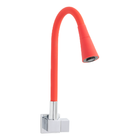 Torneira Gourmet Parede Vermelha Quadrada Flexível Cone