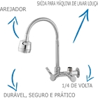 Torneira Gourmet Pia Cozinha 2167 C/arejador 1/4 Volta C-70 C