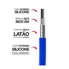 Torneira Gourmet Pia Cozinha Bancada Azul Flexível 1/4 De Vo