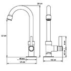 Torneira Gourmet Pia Cozinha De Parede 1/4 De Volta 1 Jato De