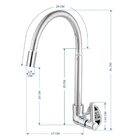 Torneira Gourmet Pia Cozinha De Parede 1/4 De Volta 1 Jato De