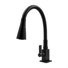 Torneira Gourmet Preta Para Cozinha Bancada Quadrada Cone