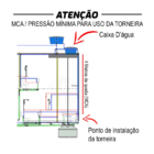 Torneira Gourmet Tubo Azul Flexível Blue Parede New Casagrand