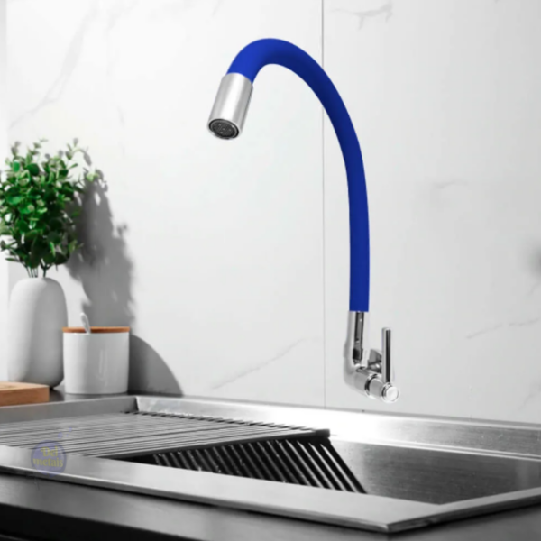 Torneira Gourmet Tubo Azul Flexível Blue Parede New Del Metai