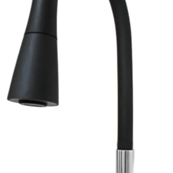 Torneira Gourmet Tubo Preto Borracha Parede Quadrado Del Meta