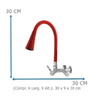 Torneira Gourmet Veneza Vermelha 2167 1/4 Volta C-70 Com Saíd