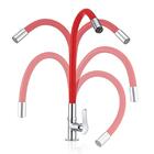 Torneira Gourmet Vermelha Aço Inox E Silicone Mesa Florence