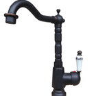 Torneira Gourmet Vintage Retrô Preto Óleo com Porcelana Luxo