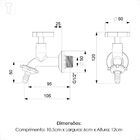 Torneira Incepa Avant Tanque Cromada Parede Com Bico Plastico