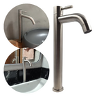 Torneira Inox 304 Bica Alta Mesa Banheiro Lavabo 1/4 Volta