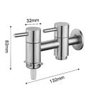 Torneira Inox Tanque Saída Máquina de Lavar Doan NOX12