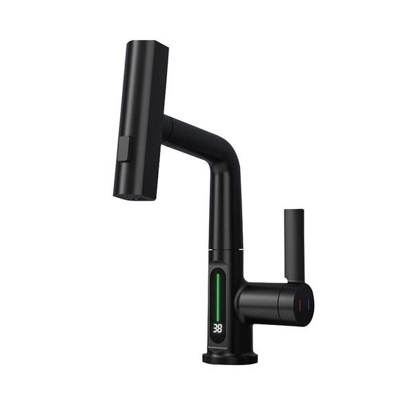 Torneira Inteligente Display De Temperatura Banheiro Preto