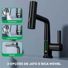 Torneira Inteligente Display De Temperatura Banheiro Preto