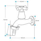 Torneira Jardim Tanque Abs Parede C-31 1/4 De Volta