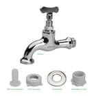 Torneira Jardim Tanque Quintal Cromada 100% Metal 1/2"x3/4"