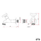 Torneira Kimetais 1030 C20 Tanque/jardim Parede 100m 1/4v Joy