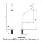 Torneira Kimetais 1065 C01 Lavatorio Mesa Alta P/cuba Apoio 1