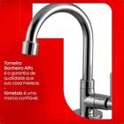Torneira Kimetais 1066 C01 Lavatorio Mesa Bica Movel 1/4v Alfa