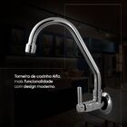 Torneira Kimetais 1068 C01 Cozinha Parede Bica Movel 1/4v Alfa