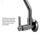 Torneira Kimetais 1068 C01 Cozinha Parede Bica Movel 1/4v Alfa