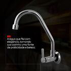 Torneira Kimetais 1068 C01 Cozinha Parede Bica Movel 1/4v Alfa