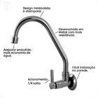 Torneira Kimetais 1068 C01 Cozinha Parede Bica Movel 1/4v Alfa