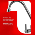 Torneira Kimetais 1068 C01 Cozinha Parede Bica Movel 1/4v Alfa