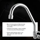 Torneira Kimetais 1068 C32 Cozinha Parede Bica Movel 1/4v Way