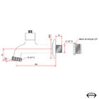 Torneira Kimetais 1130 C66 Tanque/jardim Parede Triade 100mm