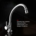 Torneira Kimetais 1167 C58 Cozinha Mesa Bica Movel 1/4v Delic