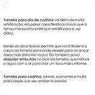 Torneira Kimetais 1167 C58 Cozinha Mesa Bica Movel Flex Red V