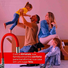 Torneira Kimetais 1167 C58 Cozinha Mesa Bica Movel Flex Red V