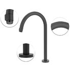 Torneira Lav. Clean Preto Black+flexível+válvula Click+sifão