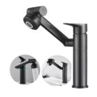 Torneira Lavabo Banheiro Monocomando Luxo 360 Rotativa Preta