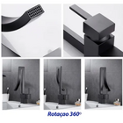 Torneira Lavabo Banheiro Monocomando Preto Luxo Brinovar