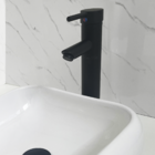 Torneira Lavabo Preta Bica Alta Monocomando Misturador Aço In