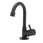 Torneira Lavatória para Banheiro Bica Média Móvel Preta Color Stoc