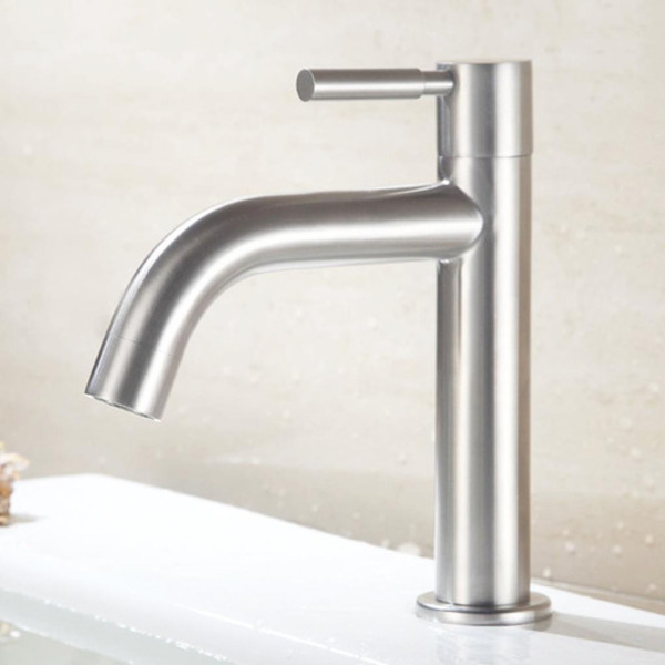 torneira lavatorio aço inox 304 bica baixa 1/4 de volta econo