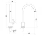 Torneira Lavatório Balcão 1190 Athena Slim C35 1/4v Meber
