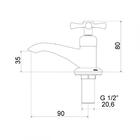 Torneira Lavatório Balcão 1192 Tetra C24 1/2 1/4v Meber