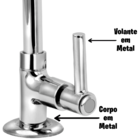 Torneira Lavatório Banheiro B. M. Metal Light 1195 C-34 ¼ Vol