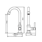 Torneira Lavatório Banheiro Bica Móvel Abs 1095 C-72 ¼ Volta