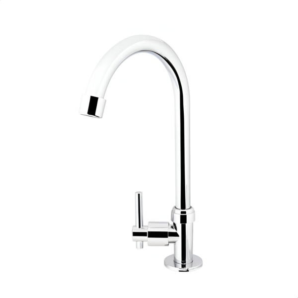 Torneira Lavatório Banheiro Bica Móvel Luxo 1/4v Metal Alta