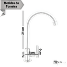 Torneira Lavatório Banheiro Bica Móvel Luxo 1/4v Metal Alta