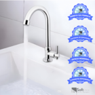 Torneira Lavatório Banheiro Bica Móvel Luxo 1/4v Metal Alta