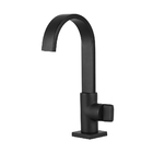 Torneira Lavatório/banheiro Black Bica Móvel Slim Quadrada