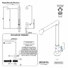 Torneira Lavatório Banheiro Industrial Rústica Grafite Preto