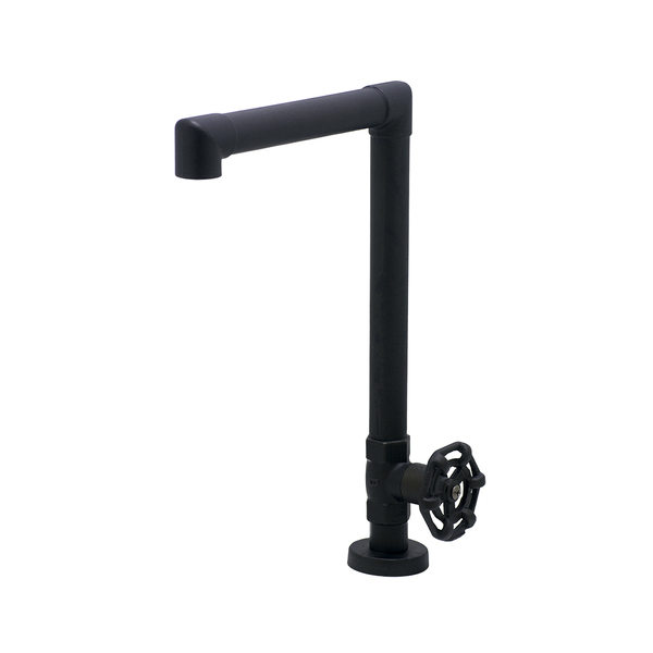 Torneira Lavatório Banheiro Industrial Rústica Preto Fosco 1/